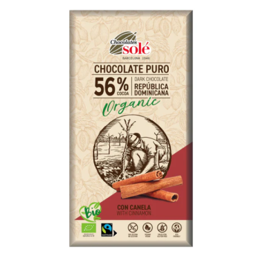 Solé: Čokoláda hořká se skořicí BIO 100g