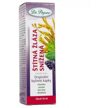 Dr. Popov: Tinktura Štítná žláza snížená 50ml