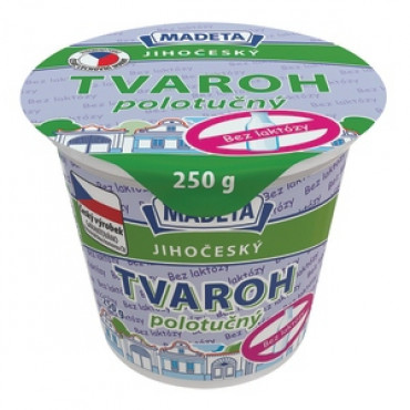 Jihočeský tvaroh polotučný bez laktózy 250g