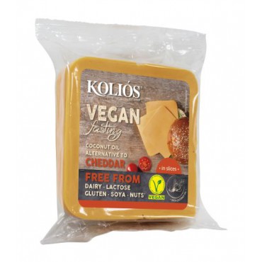 Koliós: Veganská alternativa sýru čedar plátky 200g