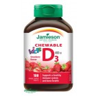 Jamieson: Vitamín D3 Kids jahoda cucací 100tbl.