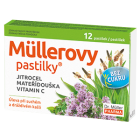 Müllerovy pastilky jitrocel, mateřídouška bez cukru 12ks