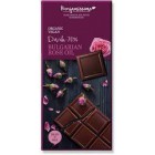 Vegan čokoláda tmavá 70% s růží BIO 70g