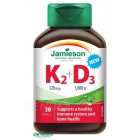 Jamienson: Vitamíny K2 120mcg a D3 1000 IU 30cps.