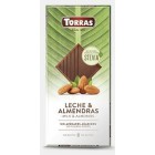 Torras mléčná čokoláda Stevia s mandlemi bezlepková 125g