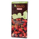 Torras tmavá čokoláda Stevia s lesním ovocem bezlepková 125g