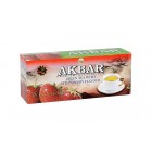 Akbar: Zelený čaj s jahodovou příchutí 25x1,5g