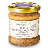 Hořčice starofrancouzská med a balsamico BIO 195g