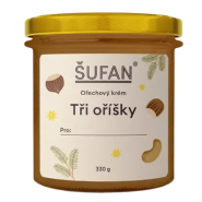 Šufan: Tři oříšky - ořechový krém  330g